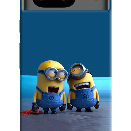 Minion Laughing Google Pixel 8 Hard Case Back Cover by Casekaro