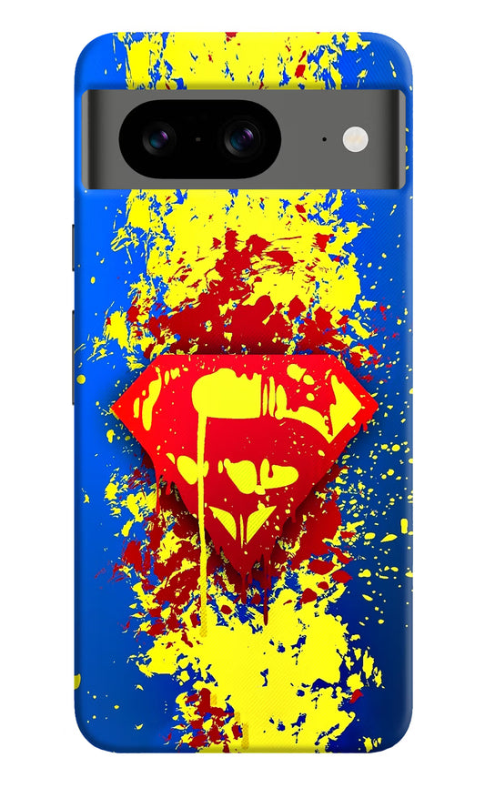 Superman logo Google Pixel 8 Hard Case Back Cover by Casekaro
