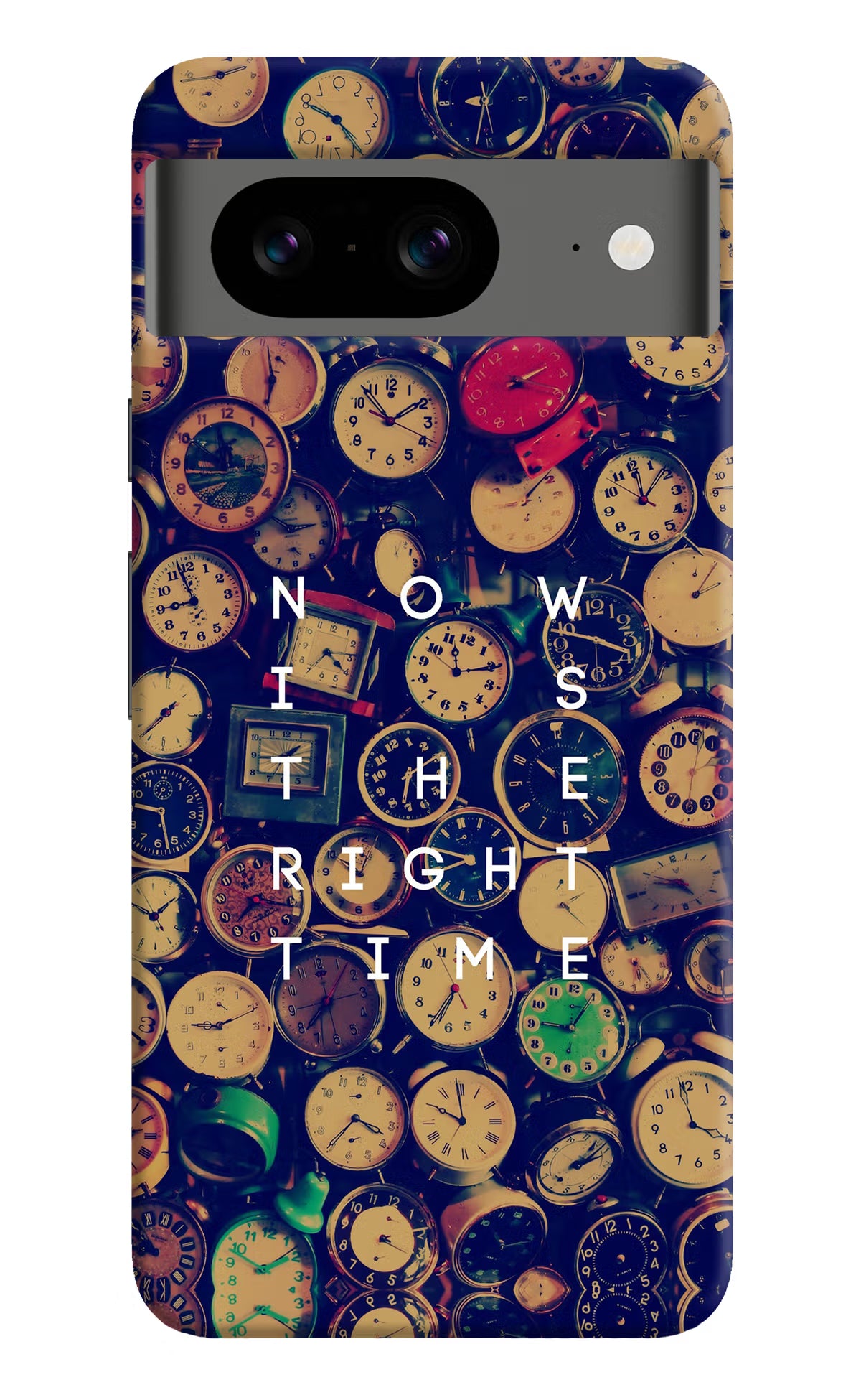 Now is the Right Time Quote Google Pixel 8 Hard Case Back Cover by Casekaro