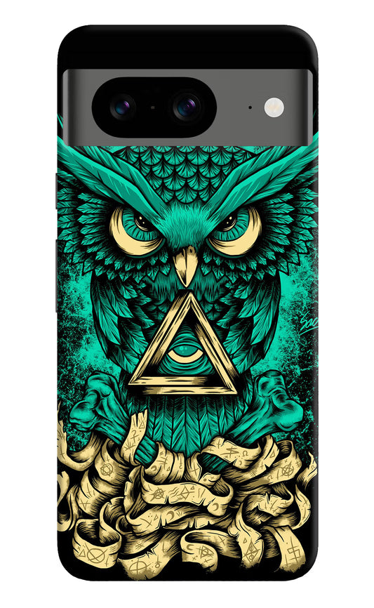 Green Owl Google Pixel 8 Hard Case Back Cover by Casekaro