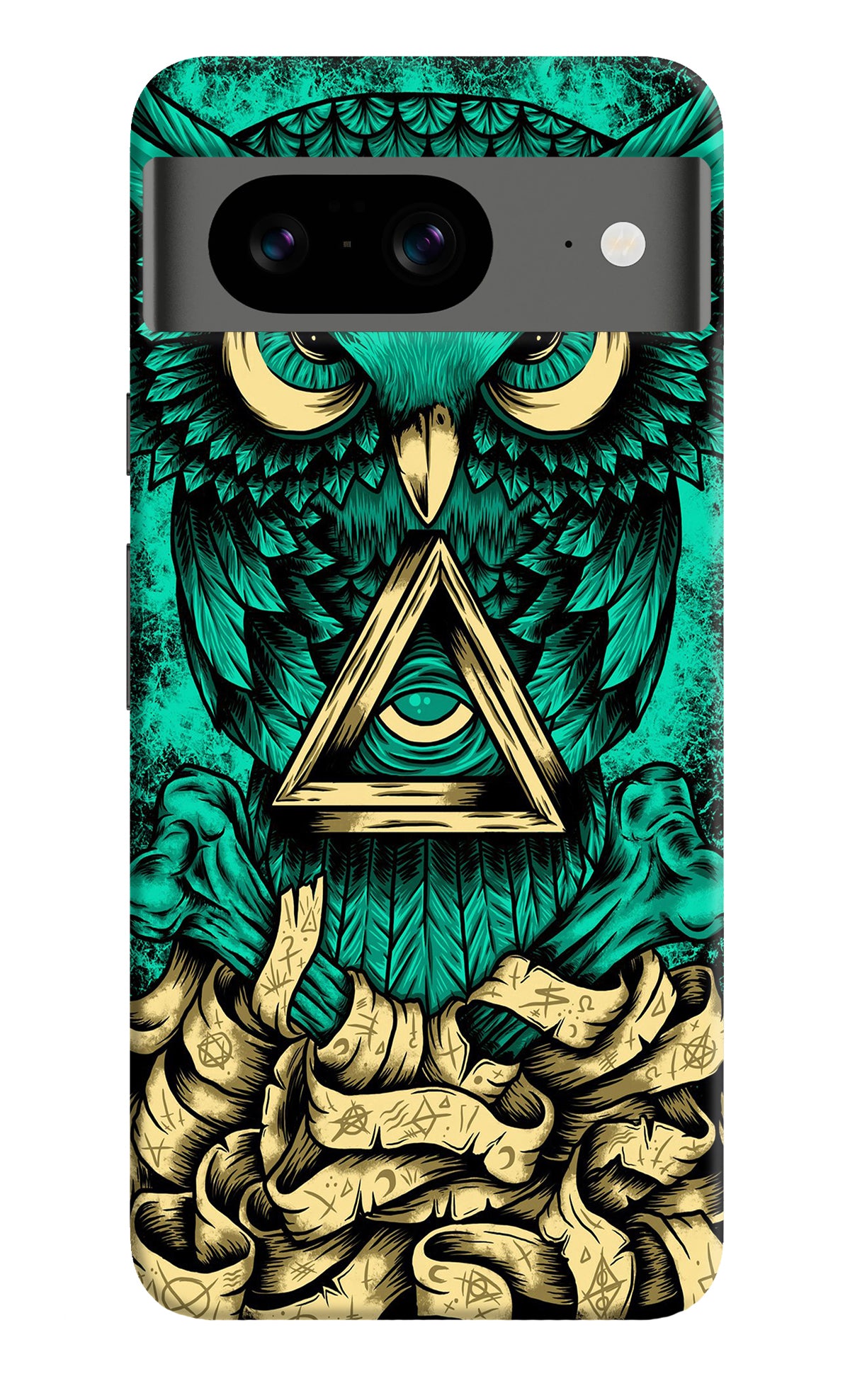 Green Owl Google Pixel 8 Back Cover