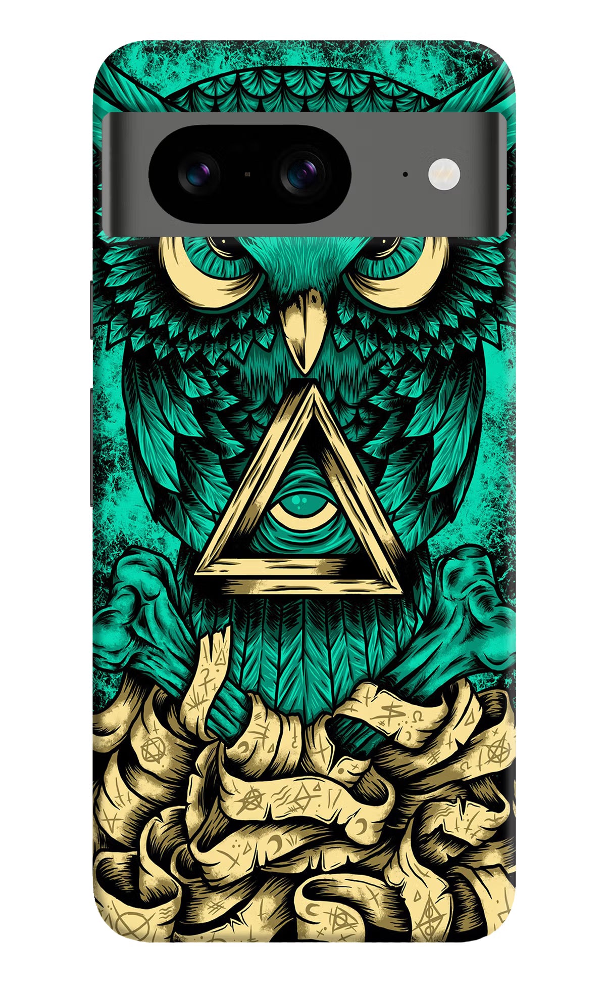 Green Owl Google Pixel 8 Hard Case Back Cover by Casekaro