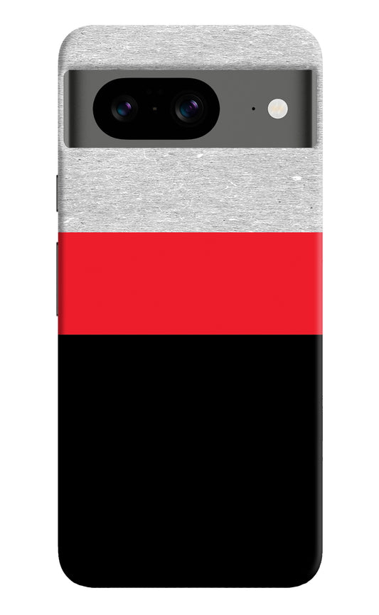 Tri Color Pattern Google Pixel 8 Back Cover