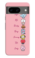BTS names Google Pixel 8 Hard Case Back Cover by Casekaro