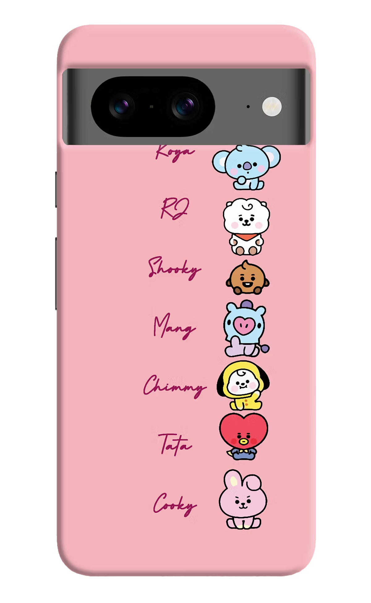 BTS names Google Pixel 8 Hard Case Back Cover by Casekaro