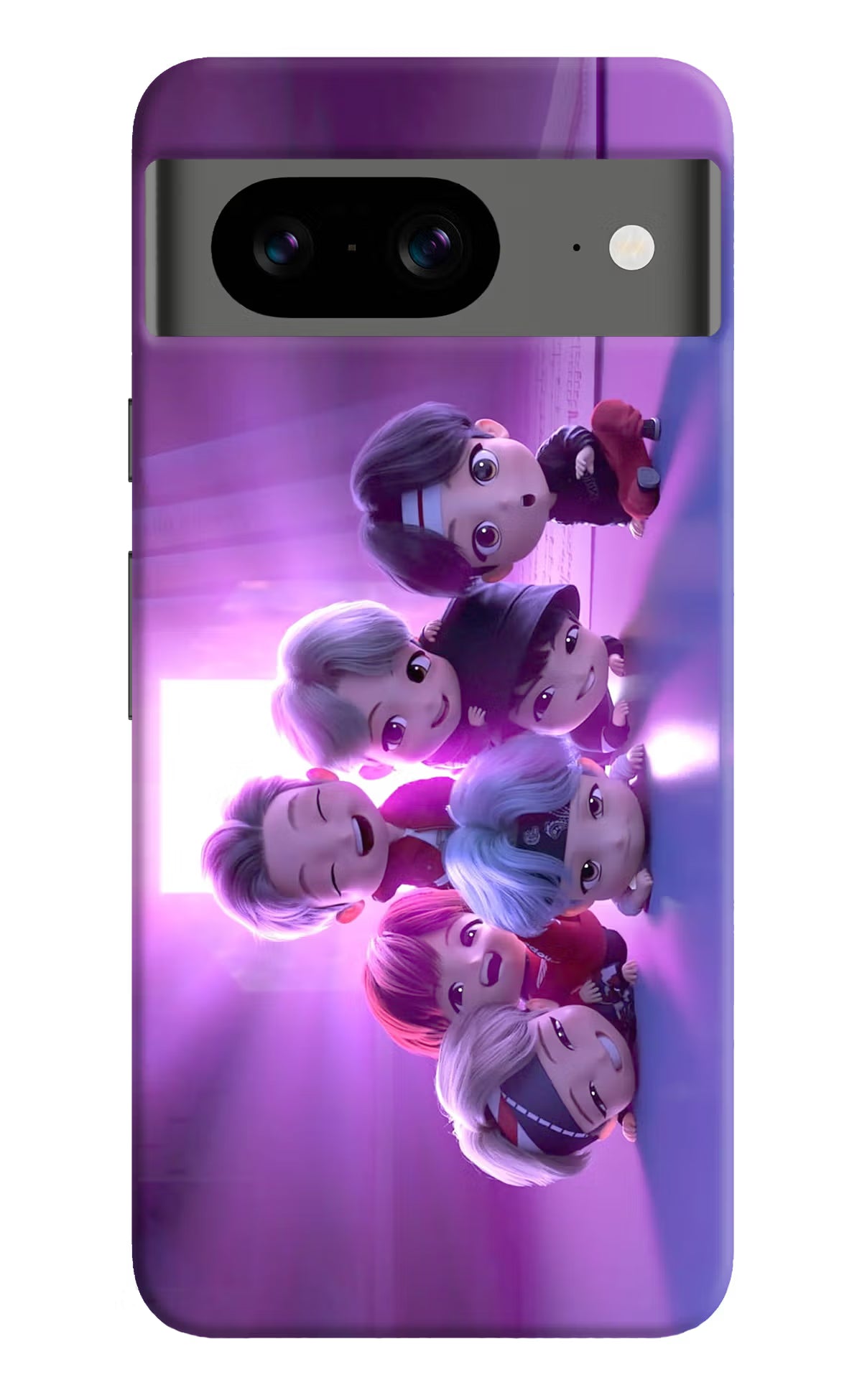BTS Chibi Google Pixel 8 Hard Case Back Cover by Casekaro
