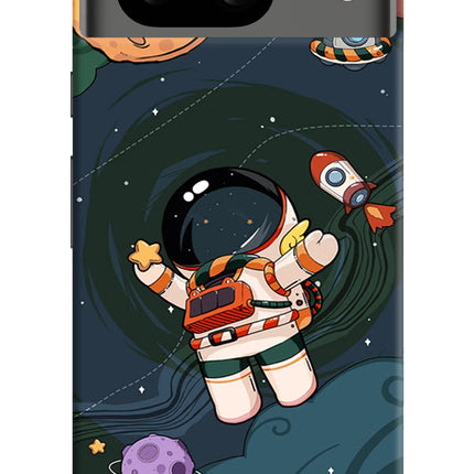 Cartoon Astronaut Google Pixel 8 Hard Case Back Cover by Casekaro