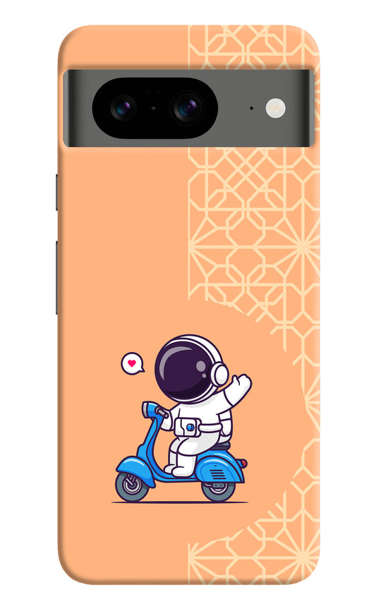 Cute Astronaut Riding Google Pixel 8 Back Cover