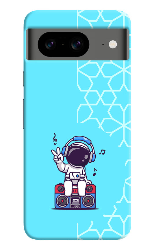 Cute Astronaut Chilling Google Pixel 8 Hard Case Back Cover by Casekaro