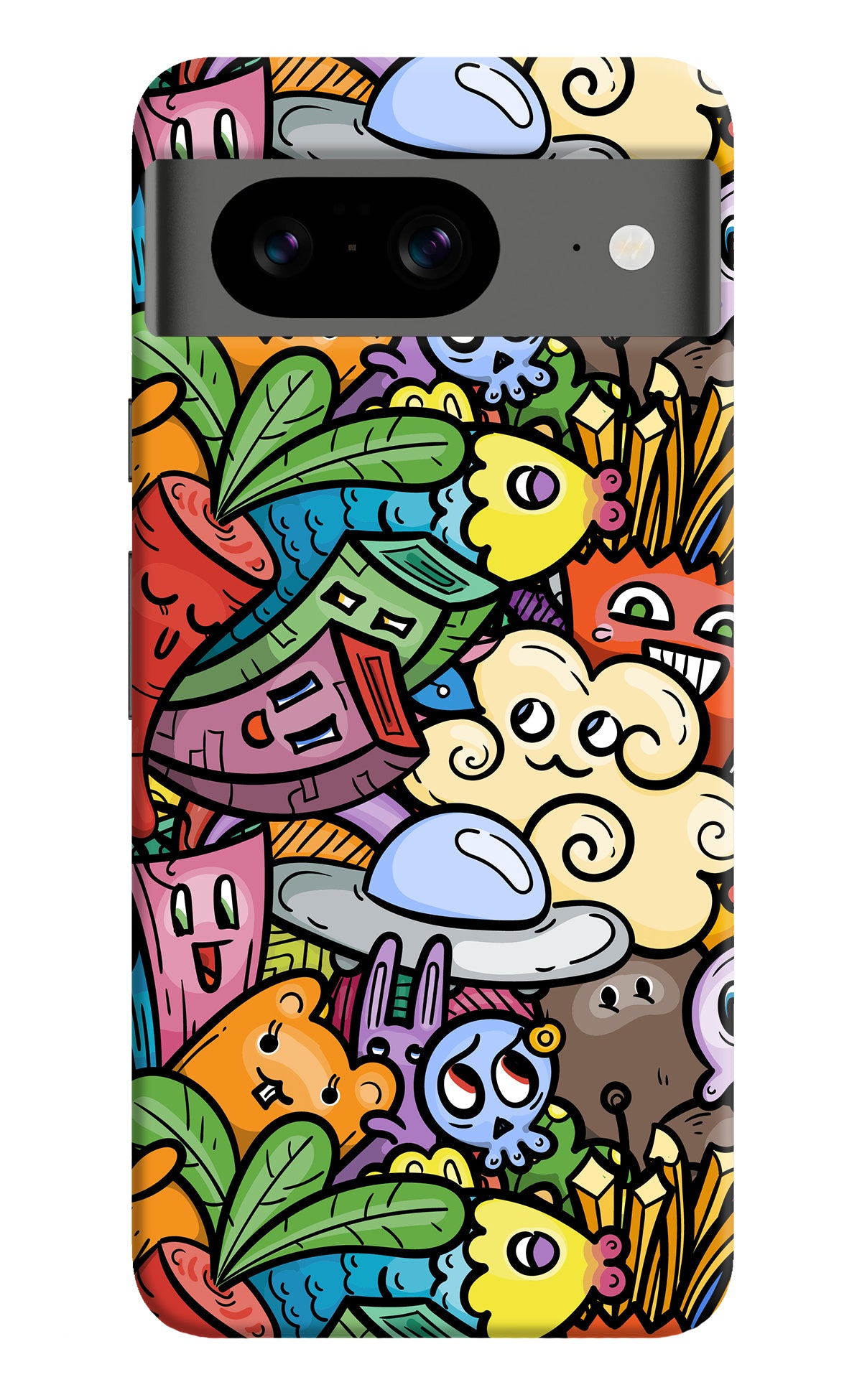 Veggie Doodle Google Pixel 8 Back Cover