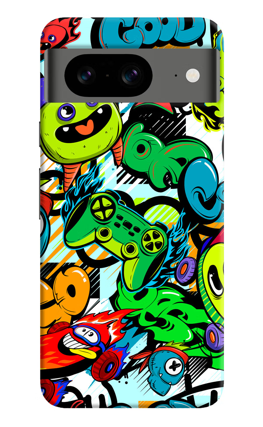 Game Doodle Google Pixel 8 Back Cover, Hard case