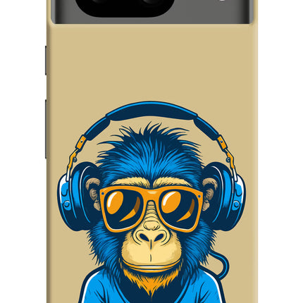 Monkey Headphone Google Pixel 8 Hard Case Back Cover by Casekaro
