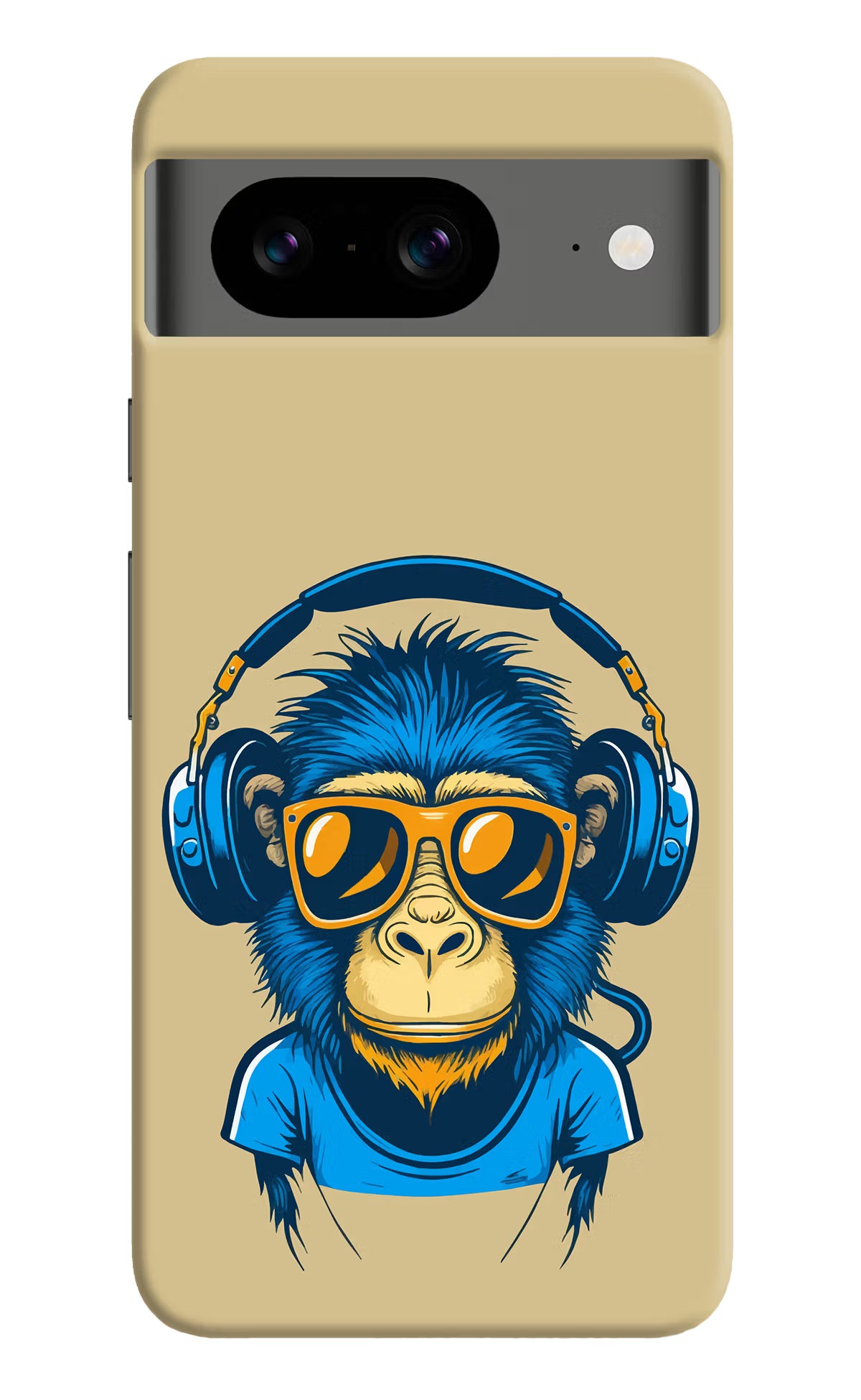 Monkey Headphone Google Pixel 8 Hard Case Back Cover by Casekaro