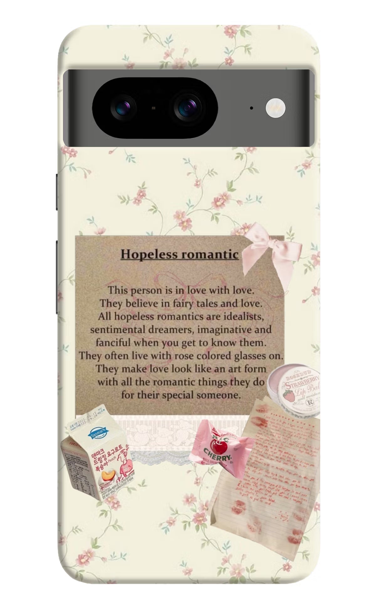 Hopeless Romantic Google Pixel 8 Hard Case Back Cover by Casekaro
