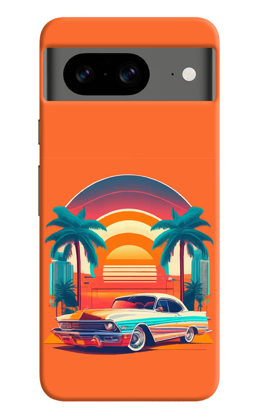Palm Drive 80s Google Pixel 8 Hard Case Back Cover by Casekaro