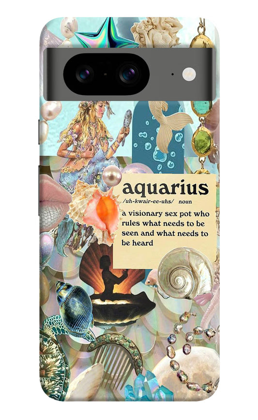 Aquarius Zodiac Google Pixel 8 Hard Case Back Cover by Casekaro