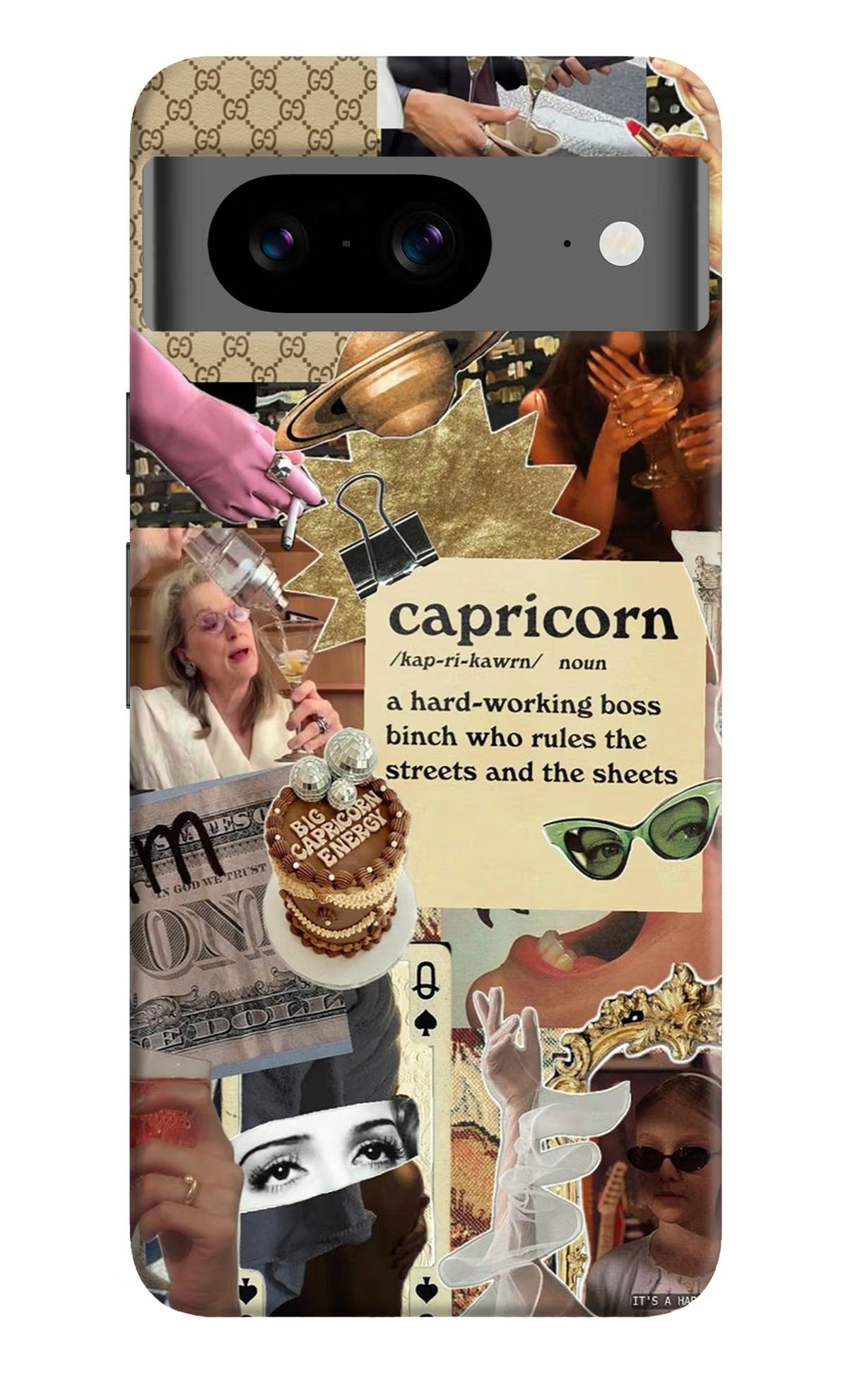 Capricorn Zodiac Google Pixel 8 Hard Case Back Cover by Casekaro