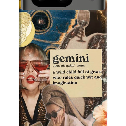 Gemini Zodiac Google Pixel 8 Hard Case Back Cover by Casekaro