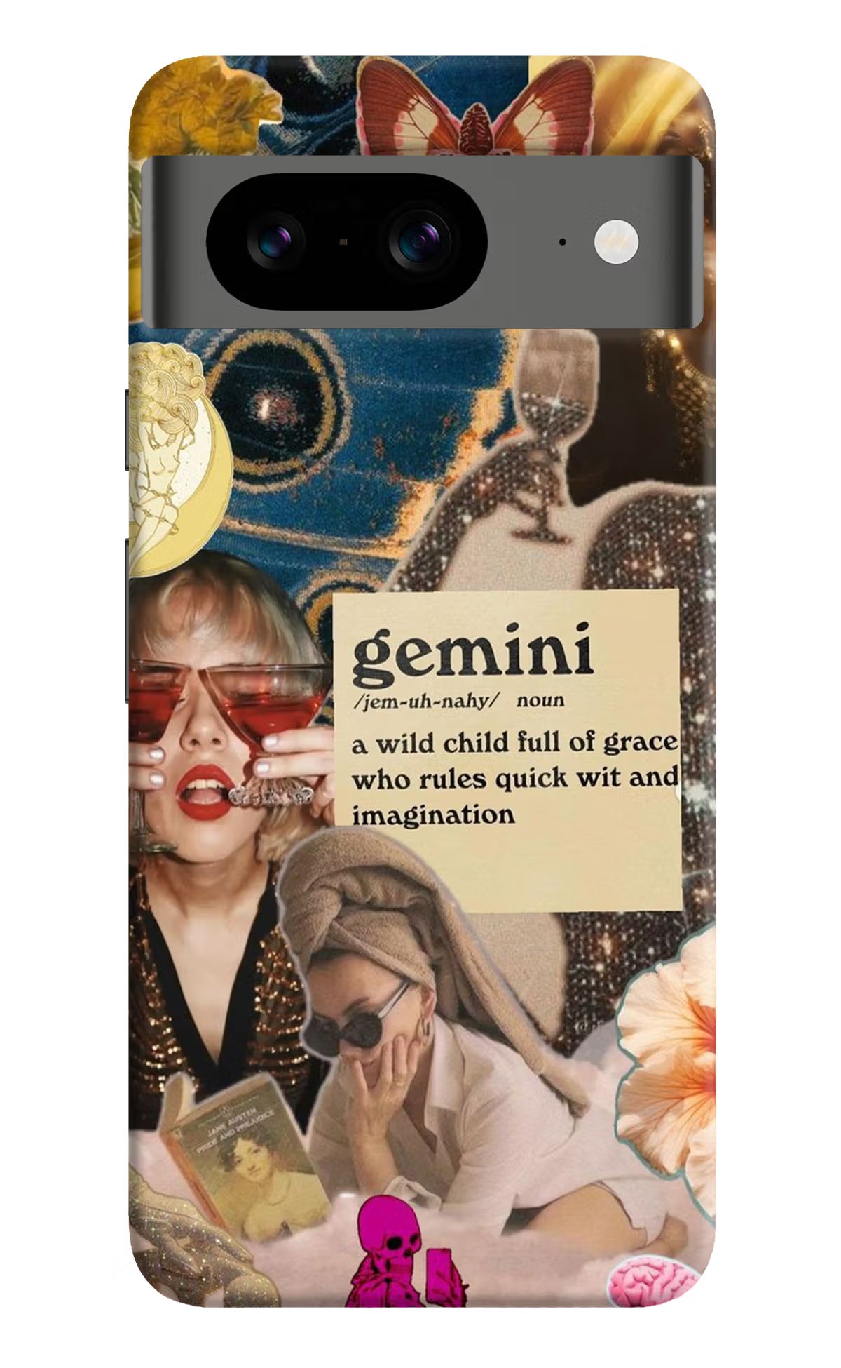 Gemini Zodiac Google Pixel 8 Hard Case Back Cover by Casekaro
