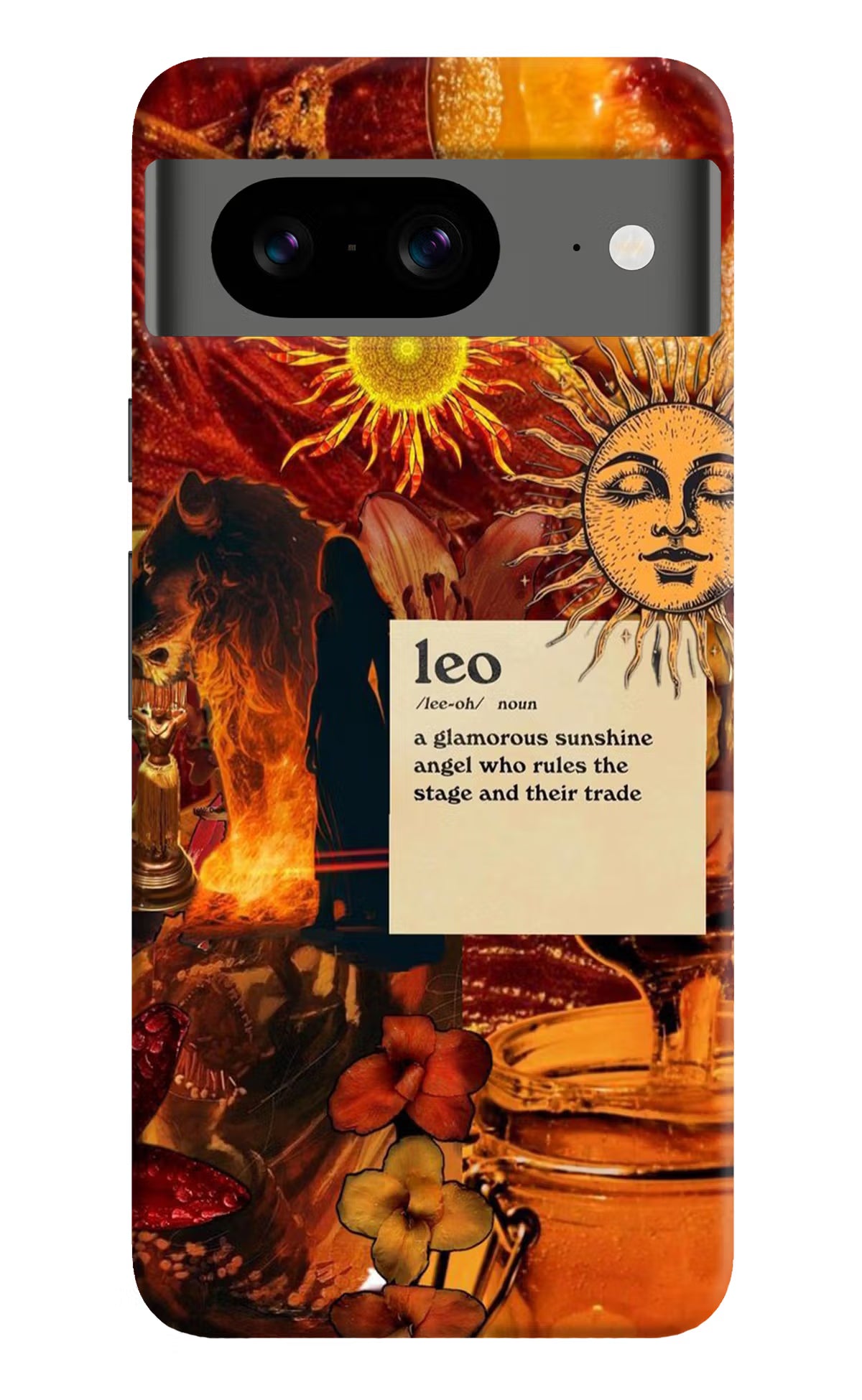 Leo Zodiac Google Pixel 8 Hard Case Back Cover by Casekaro