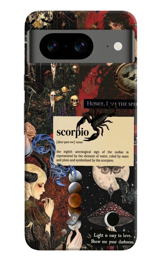 Scorpio Zodiac Google Pixel 8 Hard Case Back Cover by Casekaro