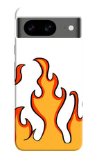Fired Up – White Google Pixel 8 Hard Case Back Cover by Casekaro