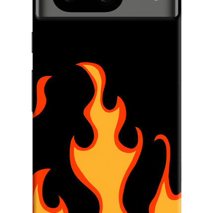 Fired Up – Black Google Pixel 8 Hard Case Back Cover by Casekaro