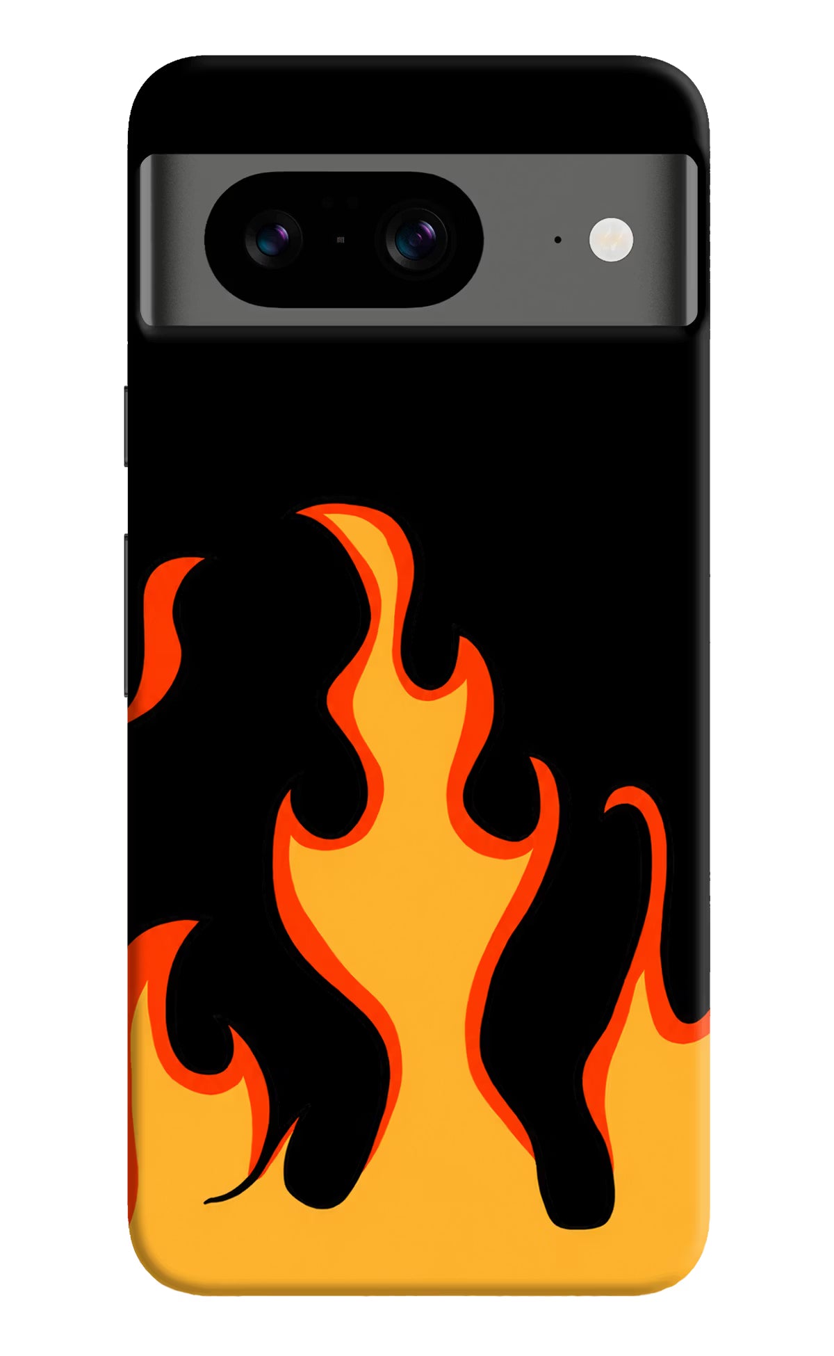 Fired Up – Black Google Pixel 8 Hard Case Back Cover by Casekaro