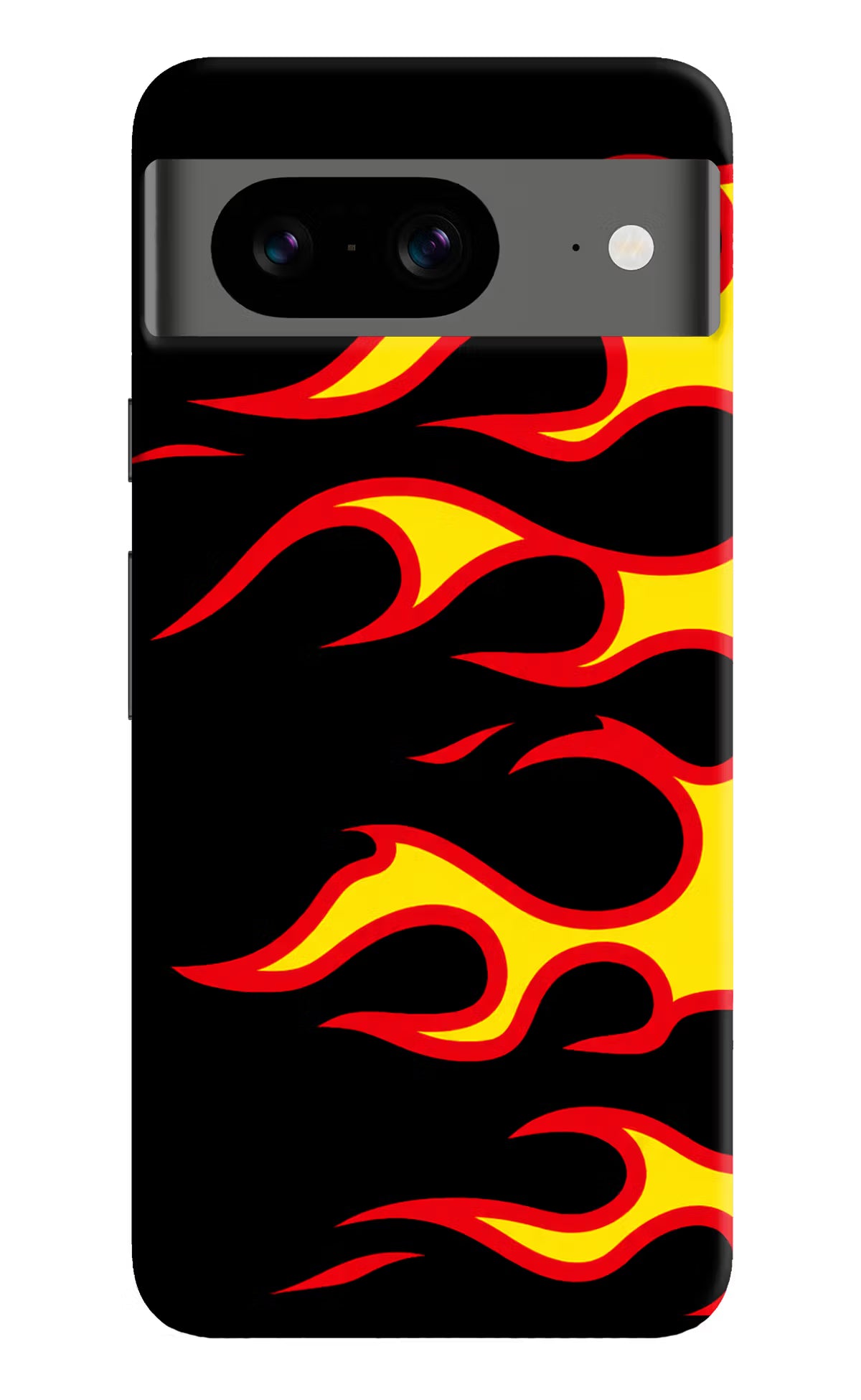Side Sweep Flames Google Pixel 8 Hard Case Back Cover by Casekaro