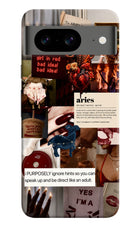 Zodiac Aries Google Pixel 8 Hard Case Back Cover by Casekaro