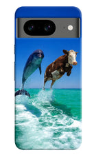 Dolphin vs Cow Google Pixel 8 Hard Case Back Cover by Casekaro