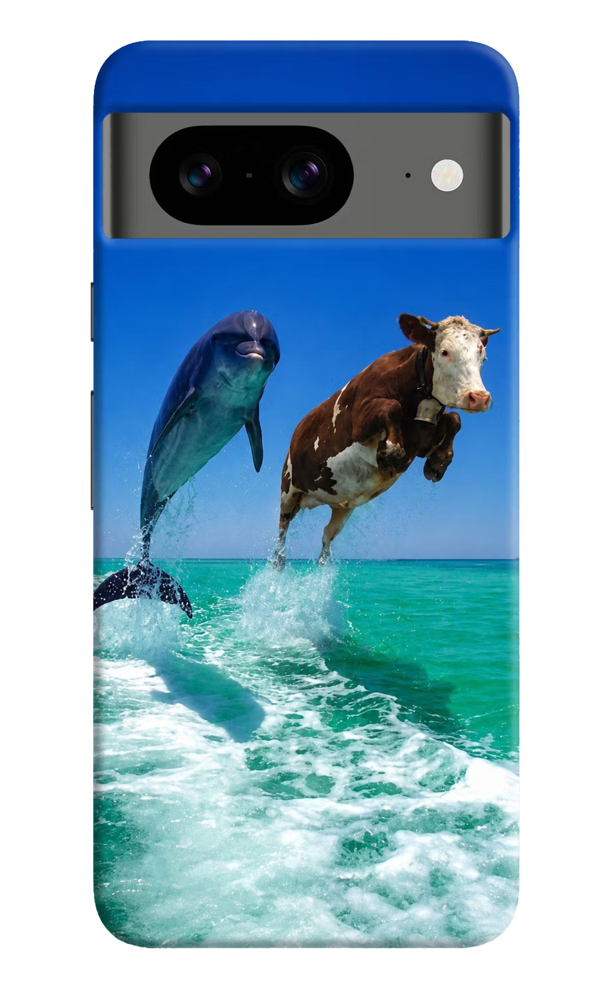 Dolphin vs Cow Google Pixel 8 Back Cover