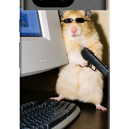 Hacker Hamster Google Pixel 8 Hard Case Back Cover by Casekaro
