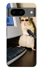 Hacker Hamster Google Pixel 8 Hard Case Back Cover by Casekaro