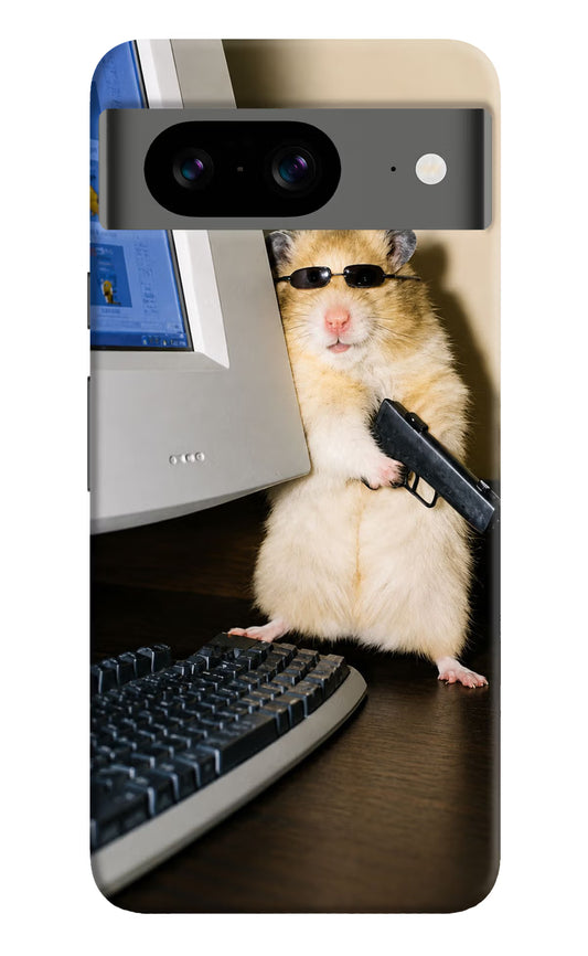 Hacker Hamster Google Pixel 8 Hard Case Back Cover by Casekaro