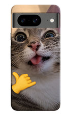Silly Cat Call Google Pixel 8 Hard Case Back Cover by Casekaro