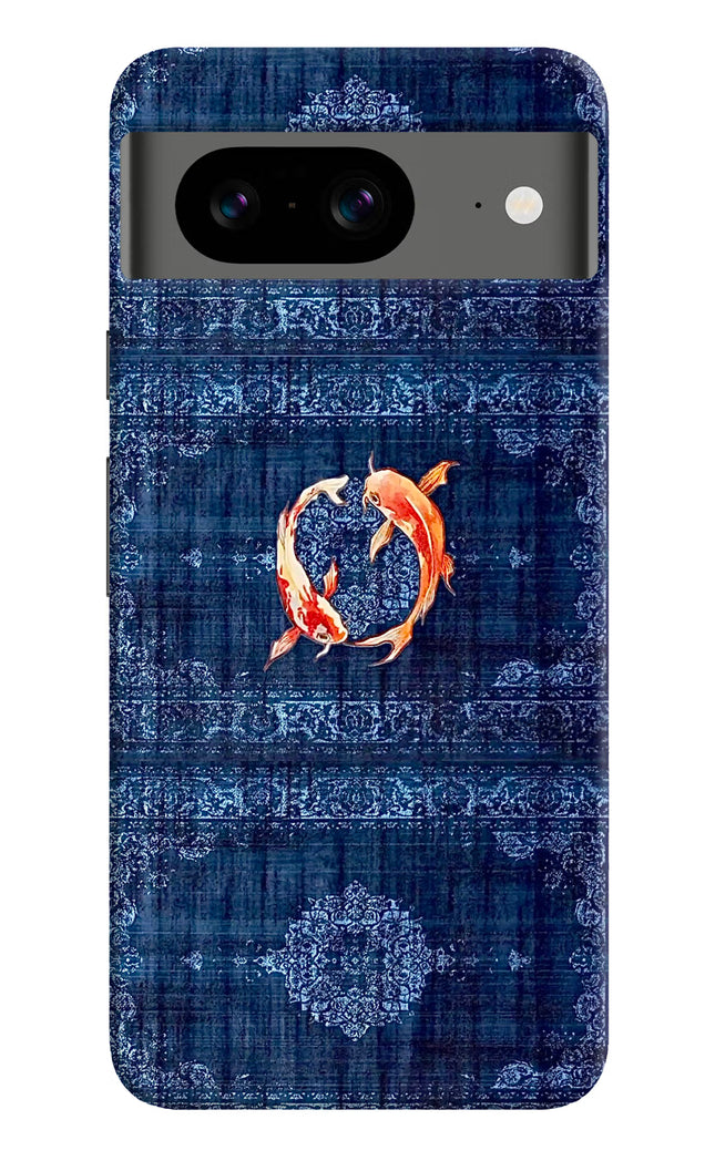 Koi Blue Google Pixel 8 Hard Case Back Cover by Casekaro
