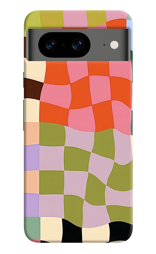 Wavy Grid Google Pixel 8 Hard Case Back Cover by Casekaro