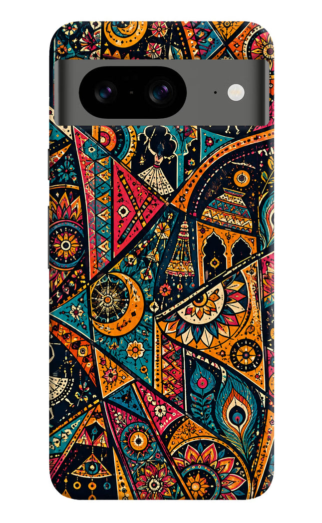 Folk Print Google Pixel 8 Hard Case Back Cover by Casekaro