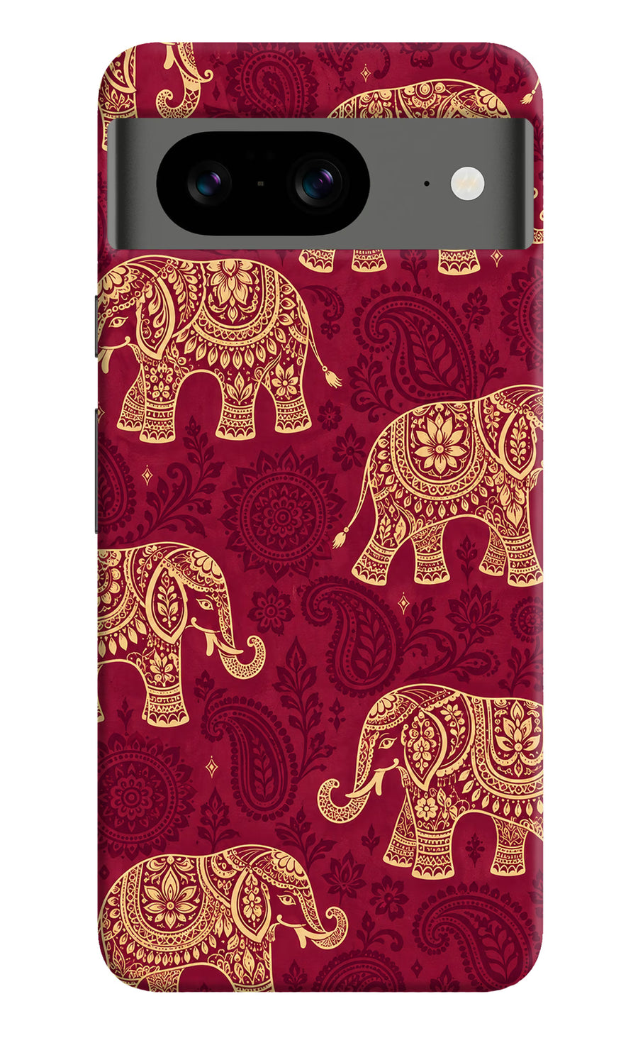 Maroon Elephant Google Pixel 8 Back Cover, Hard case