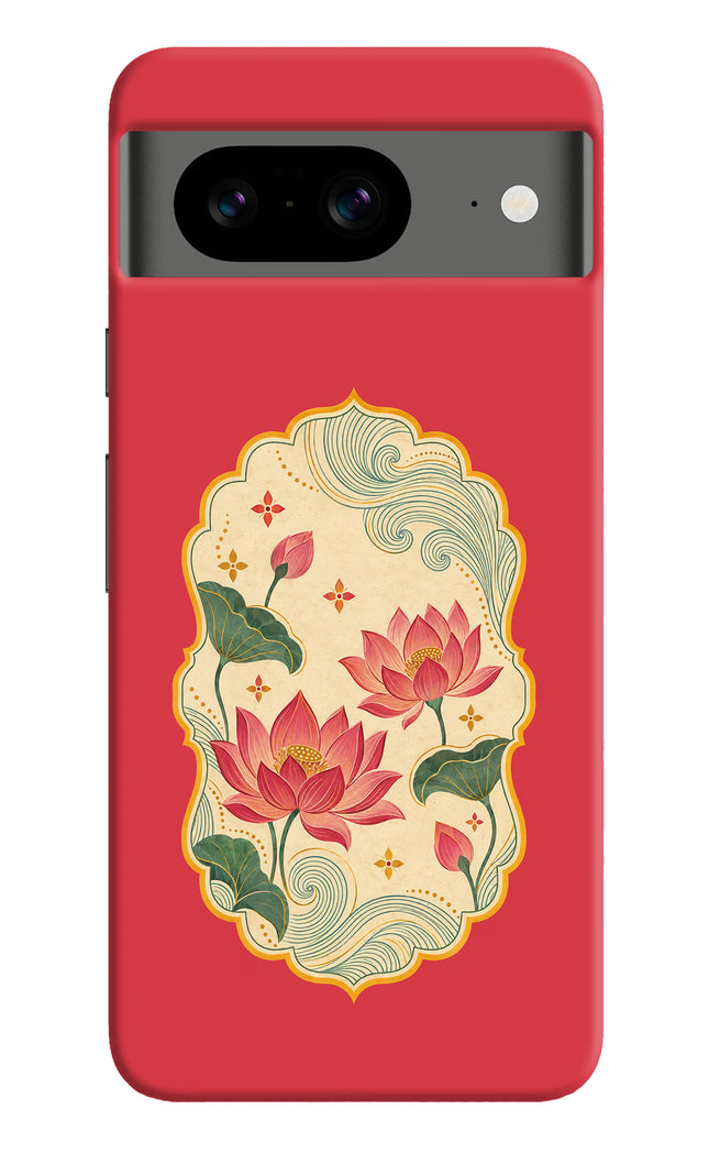 Pink Lotus Google Pixel 8 Hard Case Back Cover by Casekaro
