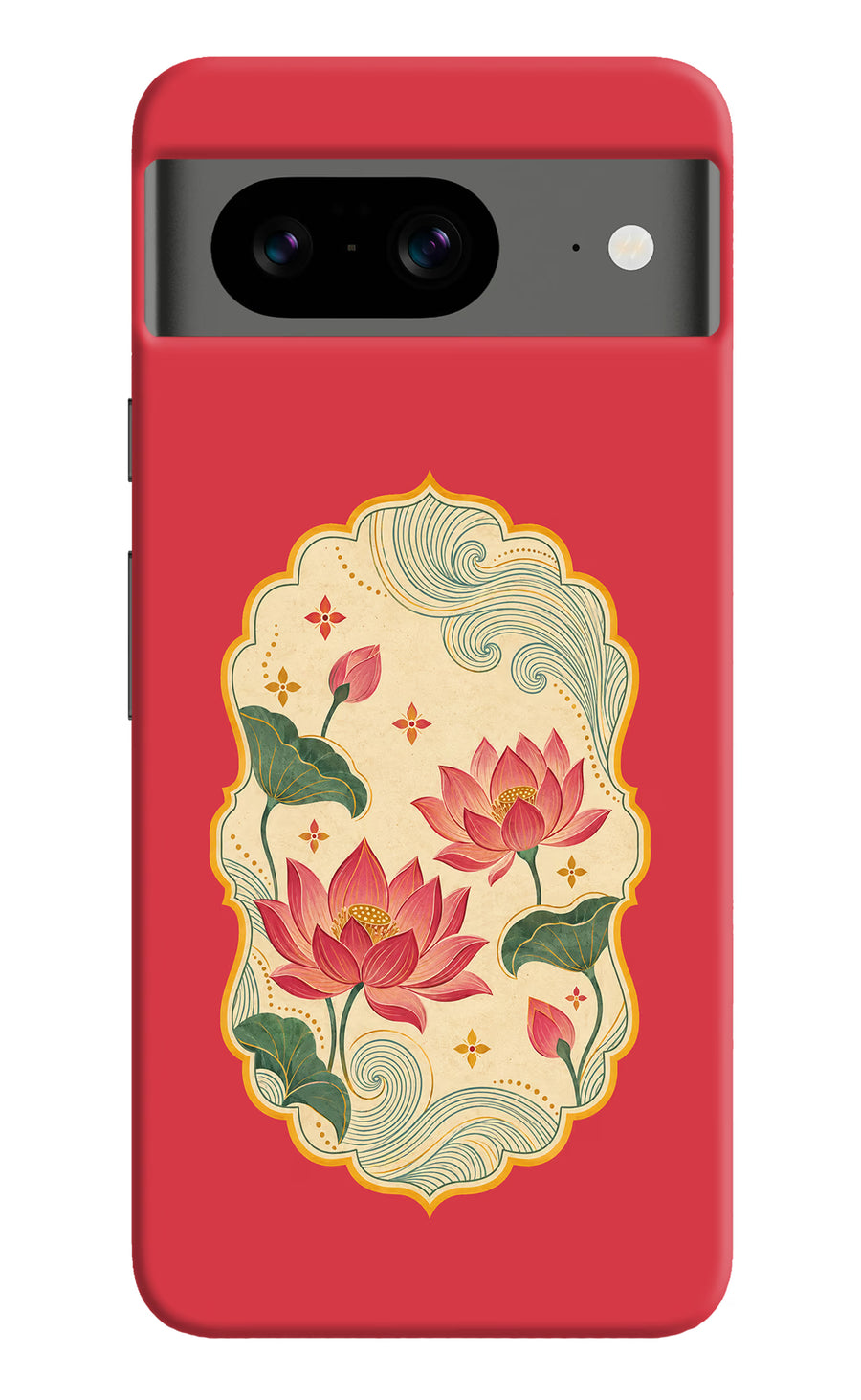 Pink Lotus Google Pixel 8 Back Cover, Hard case