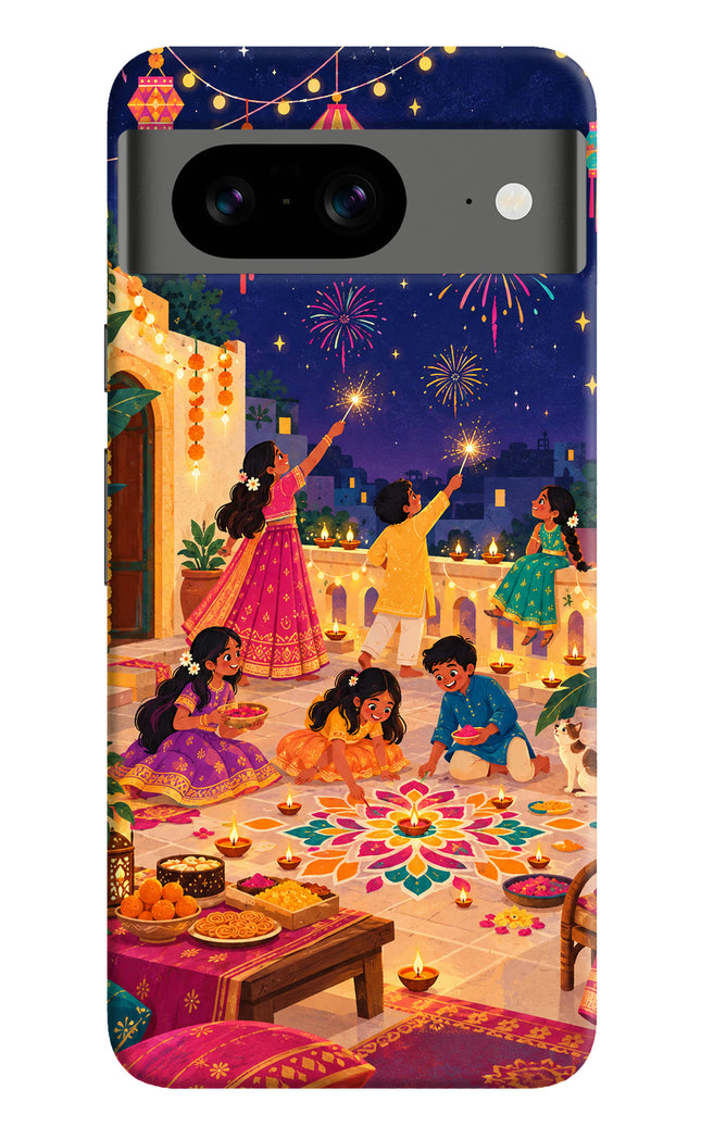 Diwali Night Google Pixel 8 Hard Case Back Cover by Casekaro