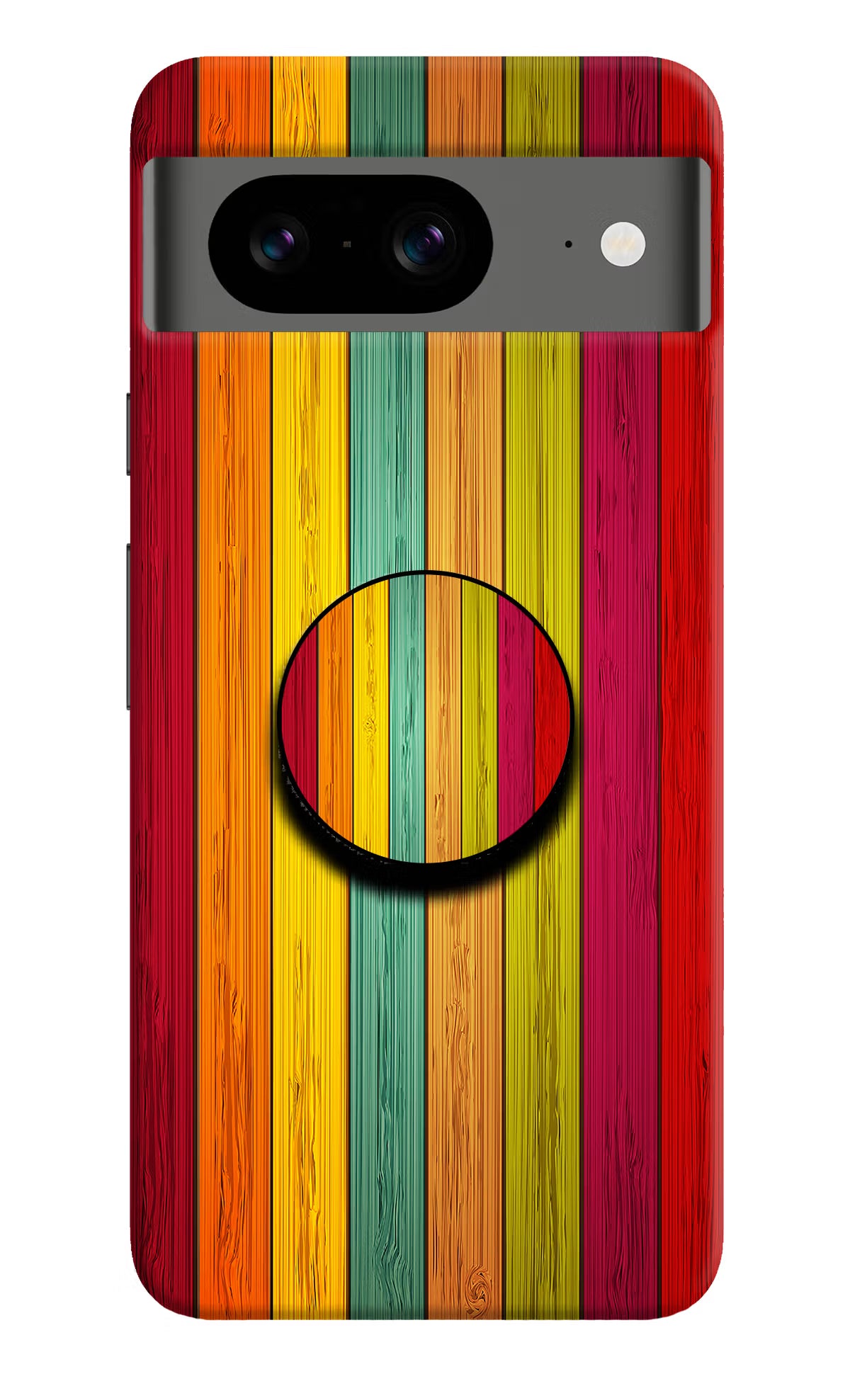 Multicolor Wooden Google Pixel 8 Pop Case by Casekaro