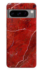 Red Marble Design Google Pixel 8 Pro Hard Case Back Cover by Casekaro