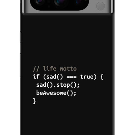 Life Motto Code Google Pixel 8 Pro Hard Case Back Cover by Casekaro