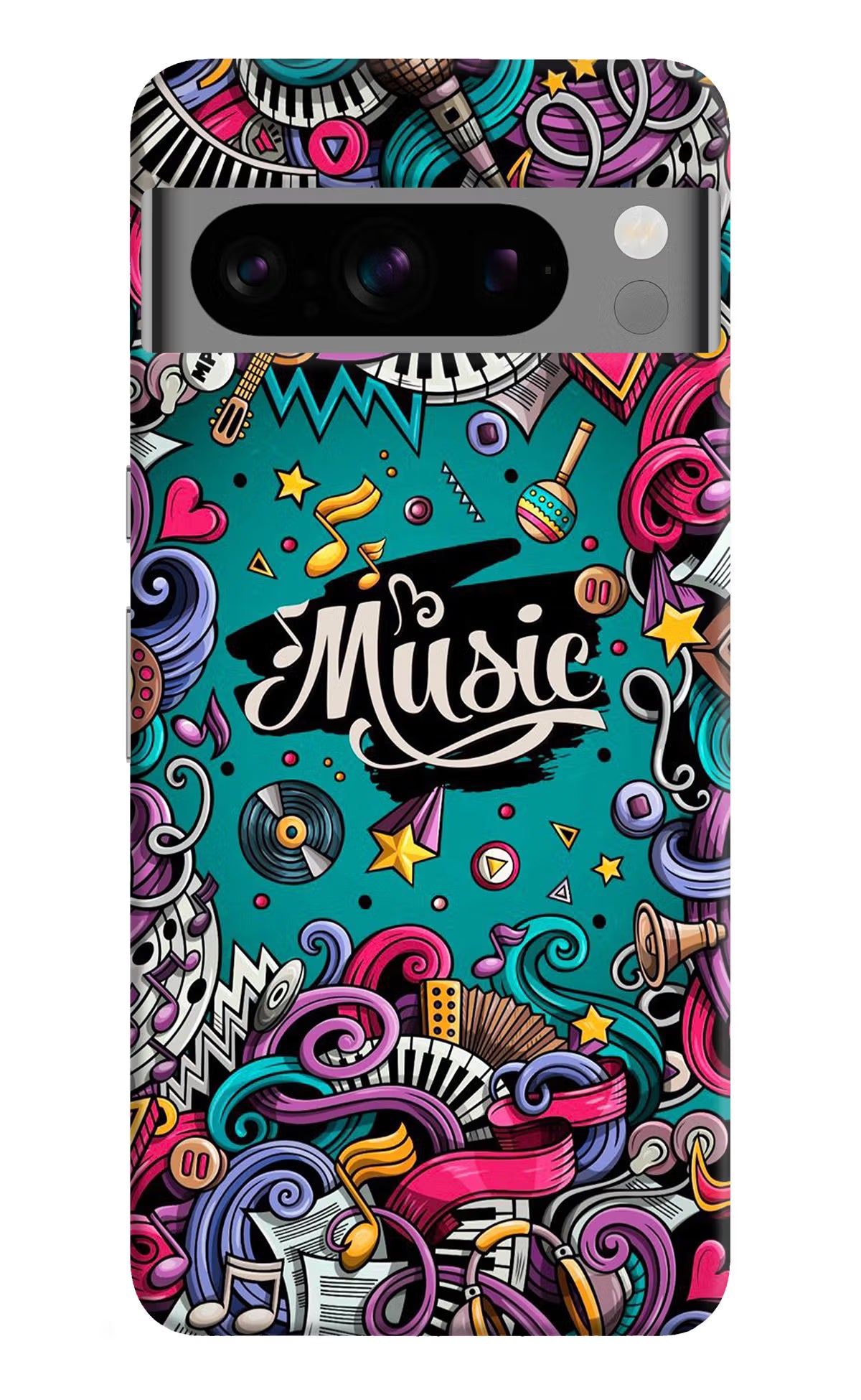 Music Graffiti Google Pixel 8 Pro Hard Case Back Cover by Casekaro