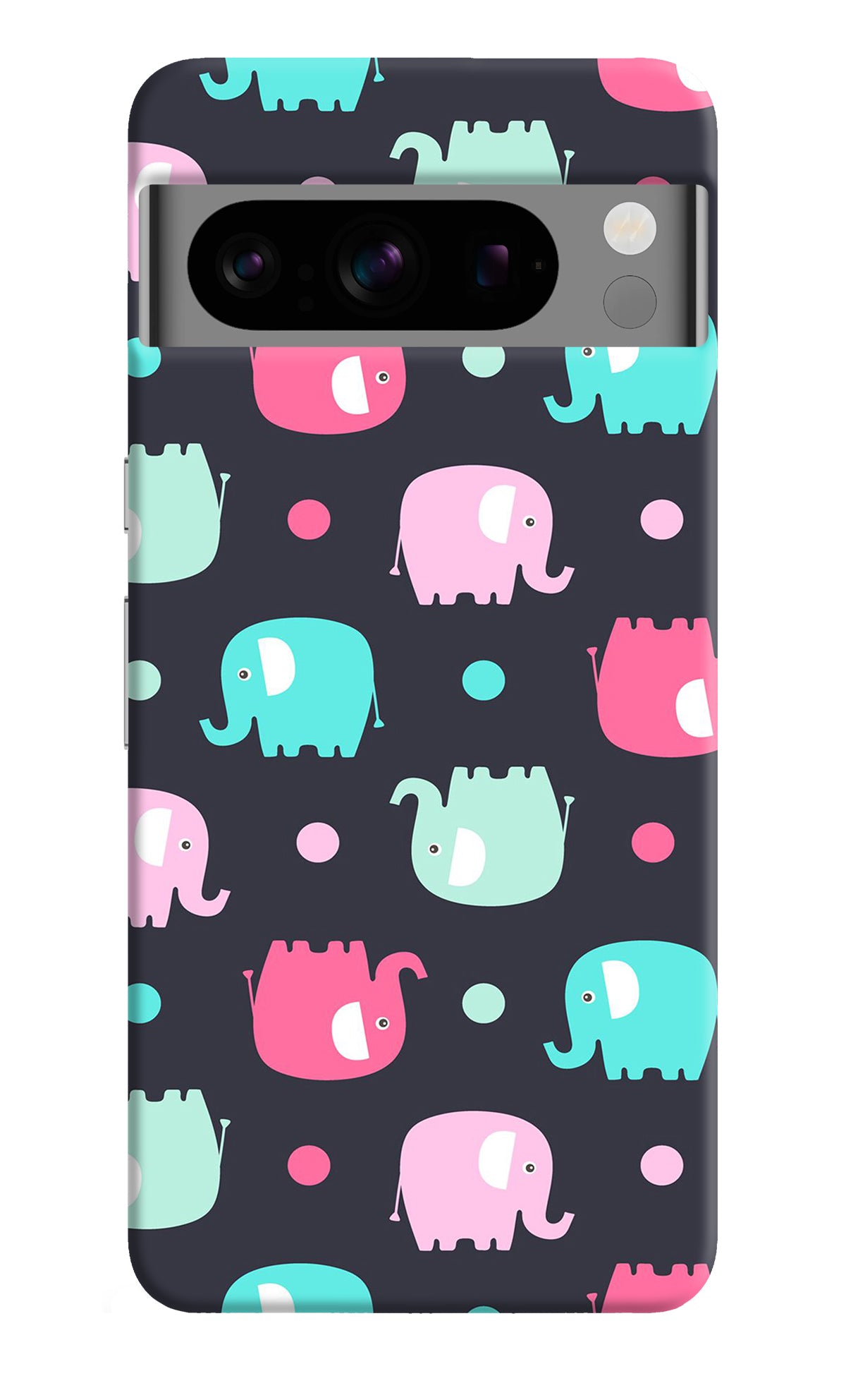 Elephants Google Pixel 8 Pro Back Cover