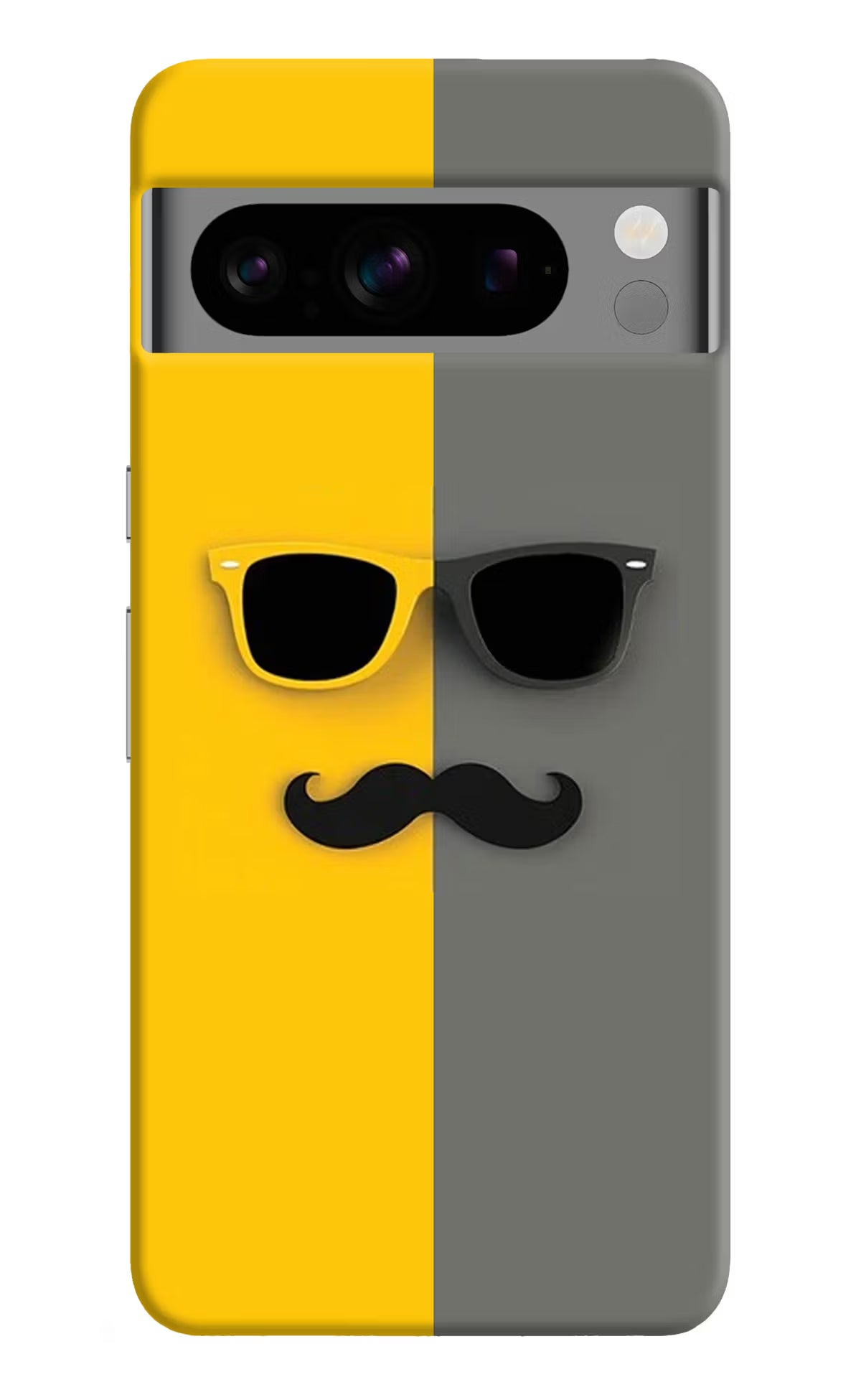 Sunglasses with Mustache Google Pixel 8 Pro Hard Case Back Cover by Casekaro