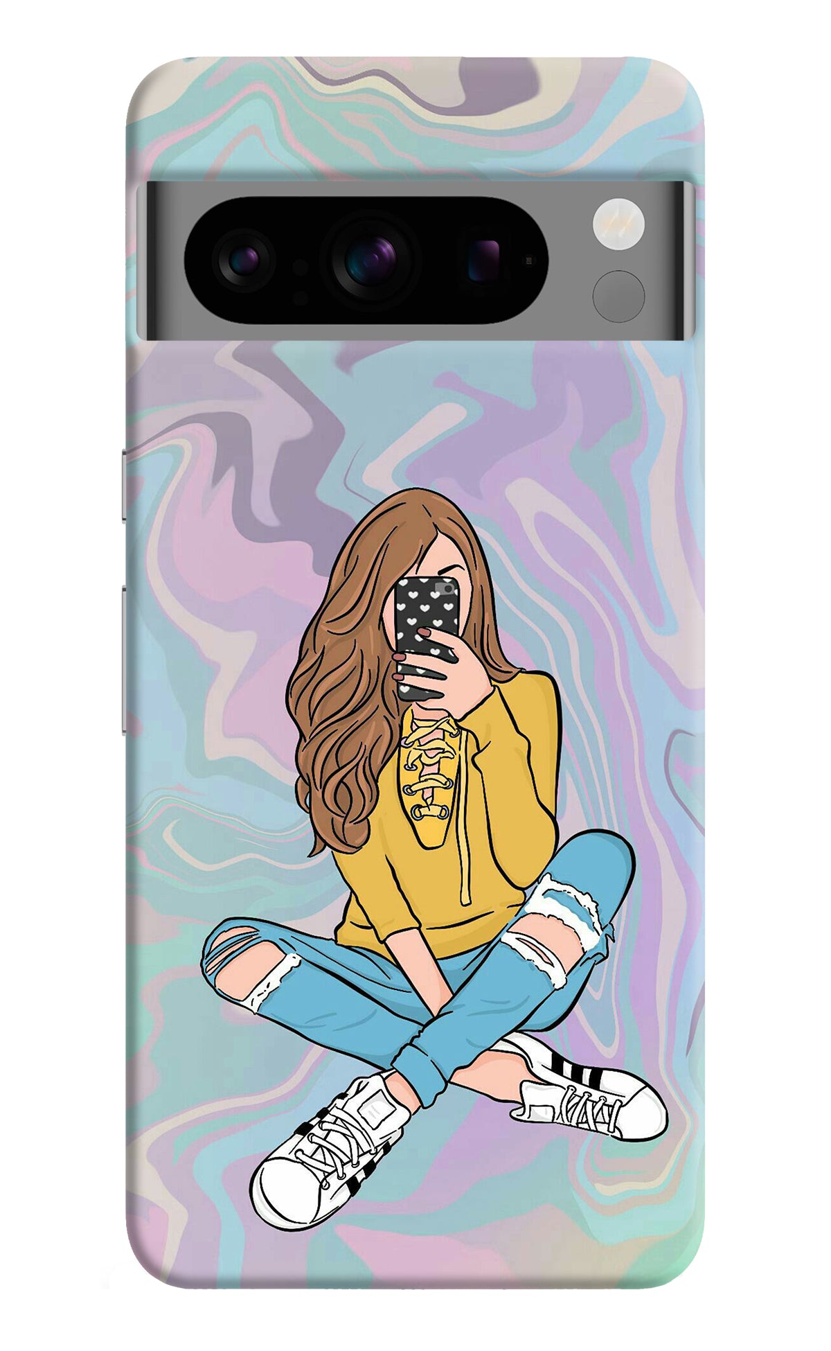 Selfie Girl Google Pixel 8 Pro Back Cover